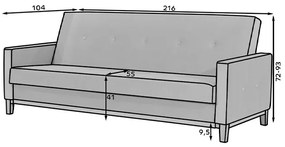 Canapea extensibila Selene Monolith 48/fag