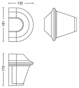 Aplică de exterior 1xE27/42W/230V IP44 Philips Massive 17389/30/PN