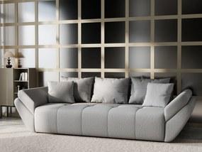 Canapea extensibilă dumonde cu ladă de depozitare si sezut confortabil din spuma high-density, Berlin Enjoy Grey 250x100 cm