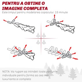 HOMCOM Brad de Crăciun cu Zăpadă Artificială cu 2531 Crengi, Brad de Crăciun cu Bază Pliabilă, Ø114x180 cm, Verde | Aosom Romania