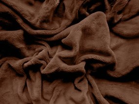 Cearsaf Cocolino microplus cu elastic SOFT 90x200 cm maro inchis