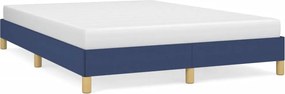 vidaXL Cadru de pat fără saltea, albastru, 160x200 cm, textil