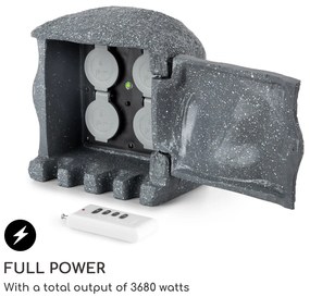 Power Rock Smart, priză de grădină, control WiFi, 3680 wați, IP44
