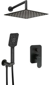 Deante NAC_N9LP - Set de duș ALPINIA cu baterie încastrată, negru