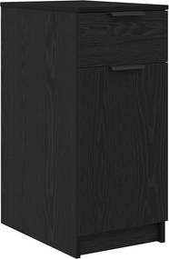 vidaXL Dulap de birou Stejar Negru 33 x 50 x 75 cm Lemn compozit