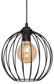 Lustră pe cablu MERCURE 1xE27/15W/230V diametru 24 cm neagră