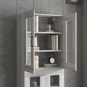 Dulap de perete suspendat, gri sonoma, 69,5x34x90 cm 1, sonoma gri