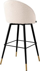 Set de 2 scaune de bar pivotante, design LUX, Bar Stool Cooper crem