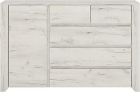 Comoda ANGEL TIP 41, alb, PAL melaminat, 118,7x76,5x40,2 cm