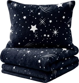 Lenjerie cocolino NIGHT SKY negru Dimensiune lenjerie de pat: 70 x 90 cm | 140 x 200 cm