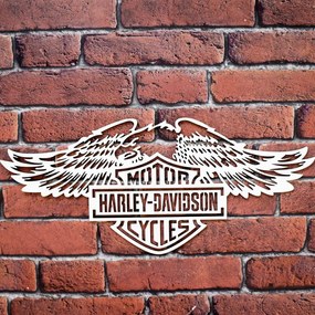 DUBLEZ | Tablou din lemn - Sigla Harley Davidson