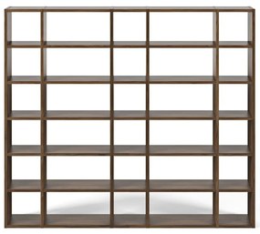 Bibliotecă TemaHome Pombal, lățime 255 cm, maro închis
