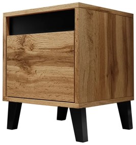 SET 2x noptieră NORD 45x40 cm stejar wotan/antracit