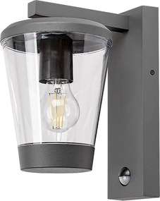 Aplica de perete cu senzor de miscare pentru iluminat exterior design modern IP44 Savano antracit