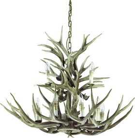 Candelabru rustic cu brate in forma de coarne de cerb, fabricat manual, CHALET SP12 113975