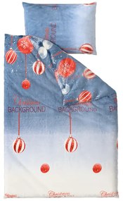 Lenjerie de pat microplus CHRISTMAS BACKGROUND albastru Dimensiune lenjerie de pat: 70 x 90 cm | 140 x 200 cm