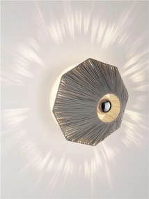 Aplica de perete cu design texturat ELVIO gri 30cm