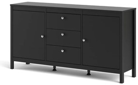 Comodă neagră joasă 152x80 cm Madrid – Tvilum