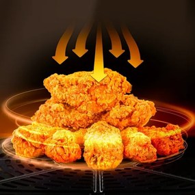 Friteuză cu aer cald digitală multifuncțională TESLA Electronics AirCook 7 l 1600W/230V