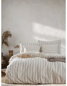 Lenjerie de pat bej/crem pentru pat dublu 200x200 cm Hamilton – Mijolnir