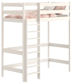 Pat Samio 80x190 copii supraetajat - culoare alb