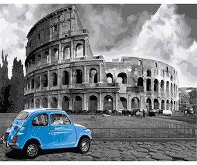 Pictura pe numere cu un cadru "Fiat" 50x40 cm