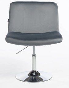 HR150N Scaun Grafit din Catifea cu Bază Cromata