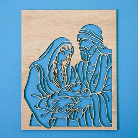 DUBLEZ | Tablou din lemn - Sfânta Familie