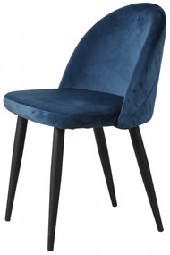 Set 2 scaune catifea Sit&amp;Chairs albastru inchis