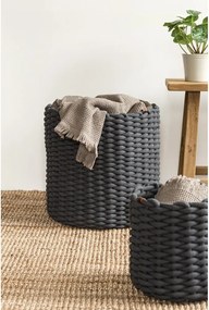 Coș de depozitare din material textil ø 40x40 cm Peach Skin Round XL – Bigso