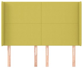 Tablie de pat cu aripioare, verde, 147x16x118 128 cm, textil