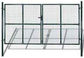 Gard de gradina plasa, poarta gard grilaj, 289x175 cm 306x225 cm Verde, 306 x 225 cm