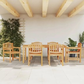 3157935 vidaXL Set mobilier de grădină, 7 piese, lemn masiv de tec