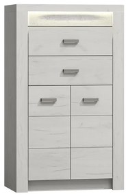 Comodă Nadenas N6 (Stejar craft Alb) . 1103657
