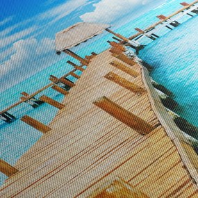 Tablou - Ponton (cu ceas) (90x30 cm)