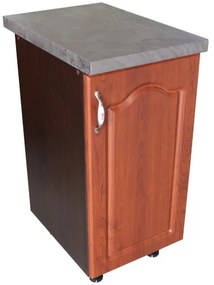 Corp inferior cu 1 Usa Dreapta Zebra, Wenge/MDF Cedru Mustata, blat Beton 40 x 85 x 60