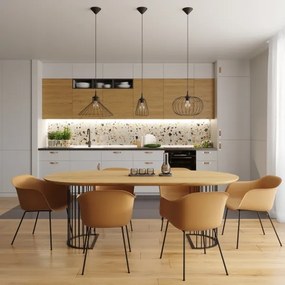 Lustră pe cablu Sollux SL.1185 TSUNO 1xE27/15W/230V negru
