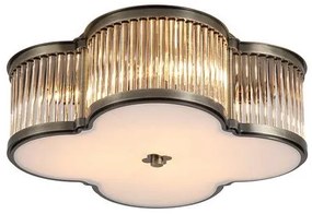 Plafoniera metal alama antique, sticla Lotus 3L