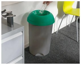 Capac pentru coș de gunoi verde de reciclat din plastic – Addis
