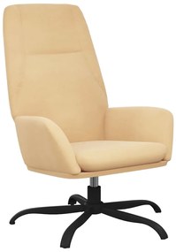 341382 vidaXL Scaun de relaxare, crem, piele întoarsă ecologică