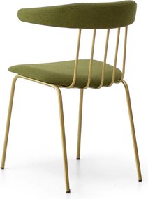 Scaun lemn masiv Sillon Miki Cadru Metalic Sudat Design Cu Spătar Extins Personalizabil