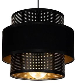 Lustră pe cablu NESS 2xE27/60W/230V neagră