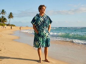 Poncho prosop de plaja BORNEO albastru inchis 80x145 cm