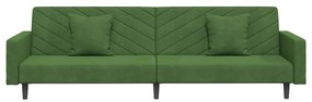 Canapea extensibila cu 2 locuri, 2 perne, verde inchis catifea Morkegronn, Fara scaunel pentru picioare Fara scaunel pentru picioare