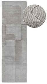 Covor tip traversă gri țesut manual din lână 80x250 cm Charlotte – Villeroy&amp;Boch