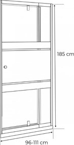 Flexi-S ușă de duș reglabilă 96-111x185 cm negru