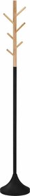 Cuier pom W58, negru/stejar, metal/lemn, 28x176 cm
