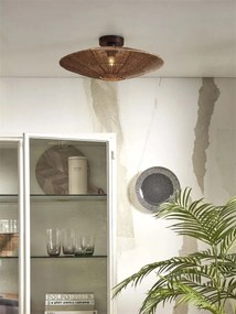 Plafoniera eco din iuta Iguazu L disc 55cm, natur