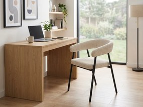 Scaun de masa KATANA cu picioare negre, bej