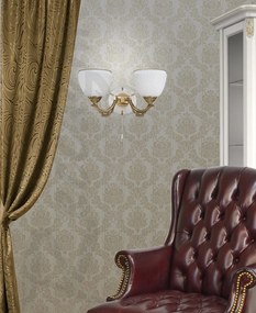 Aplica clasica cu 2 brate din alama design italian 8656